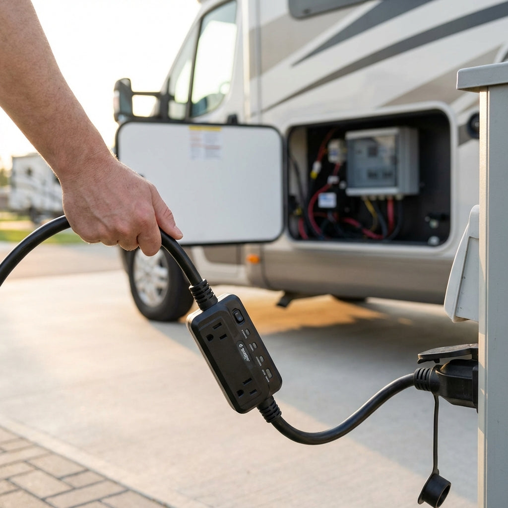 Illustration for Portable vs. Hardwired RV Surge Protectors: Which Electrical Protection System Is Best for Your Rig?