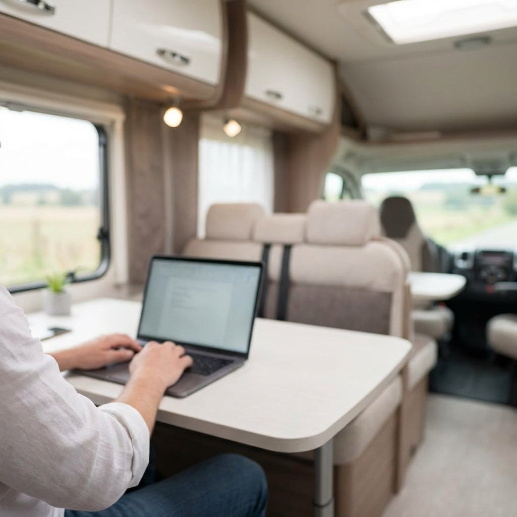 Illustration for Comparing Cellular Boosters and Multi-Carrier Routers for Stable Full-Time RV Remote Work