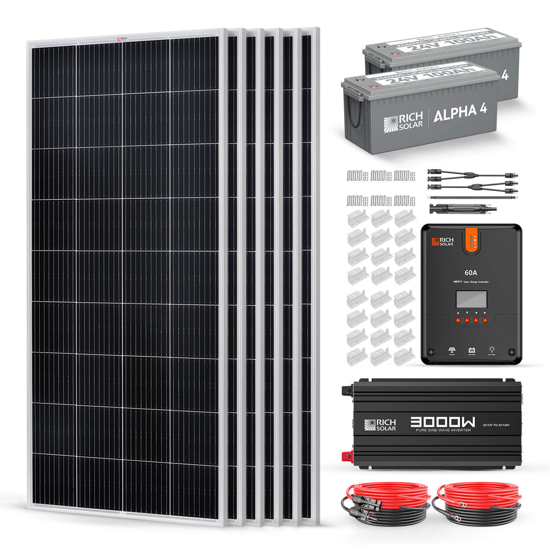 1200 Watt 24V Complete Solar Kit