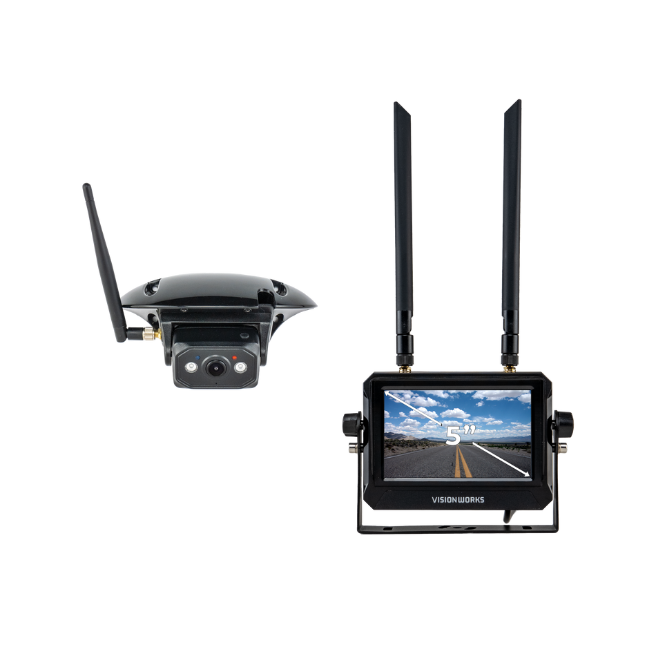 VisionWorks Gen 2 HD Wireless RV Camera System - 5-inch monitor and camera
