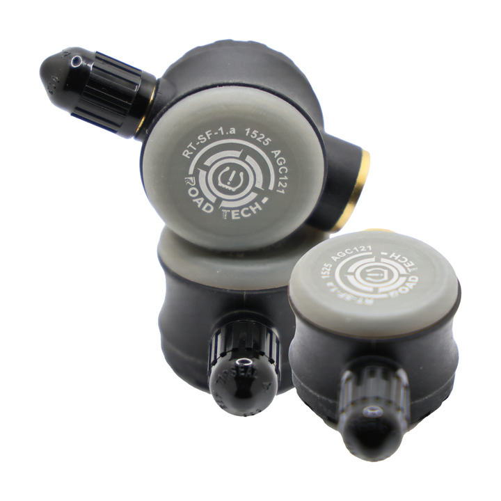 RoadTech TPMS Kit 4-12 Flow Through Sensors – Tire Pressure Monitoring System for RVs, Trailers & Tow Vehicles