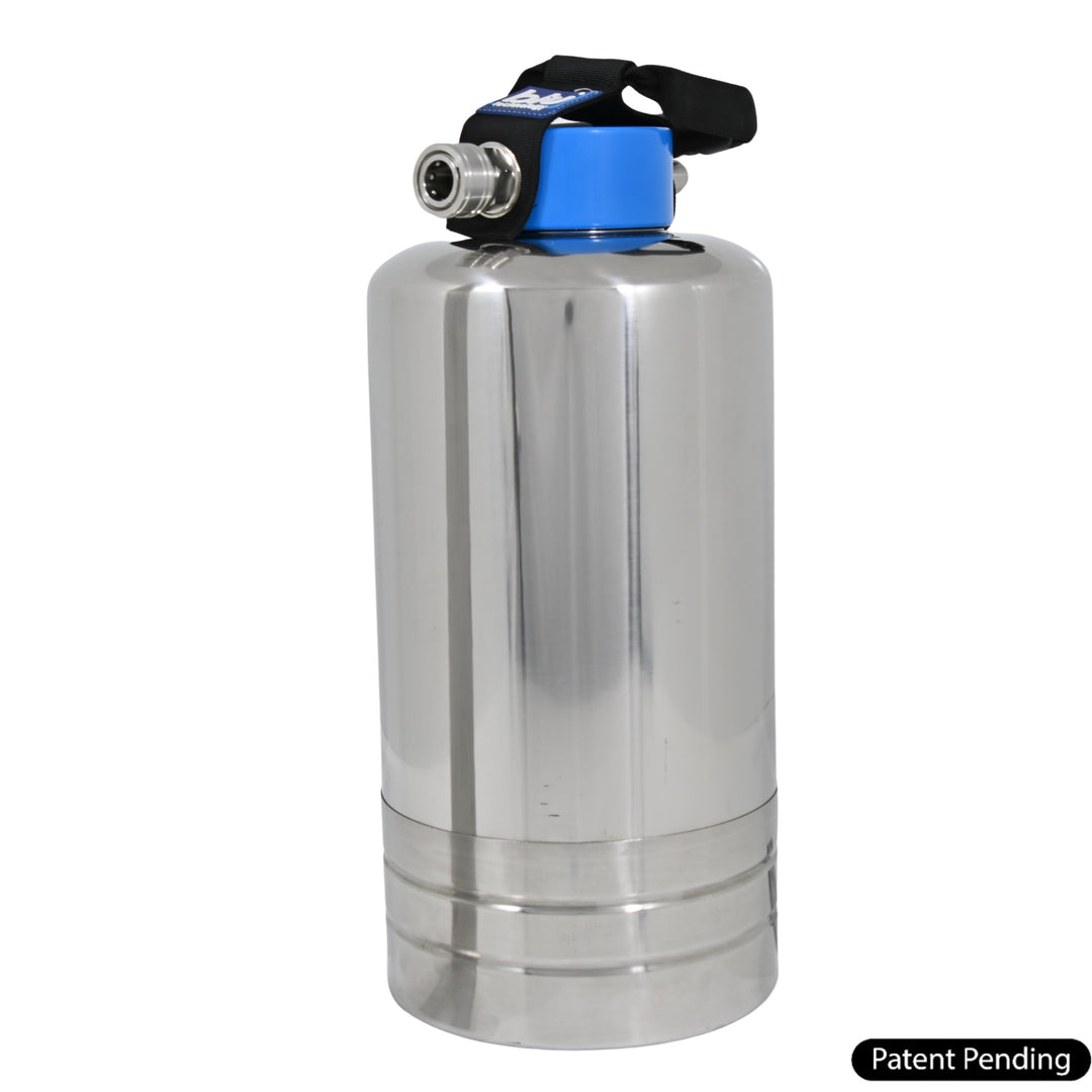 GoBluTech ELITE Portable Water Softener | Stainless Steel Housing, 10,000 Grain Resin, Stainless Steel Garden Hose Quick Connects