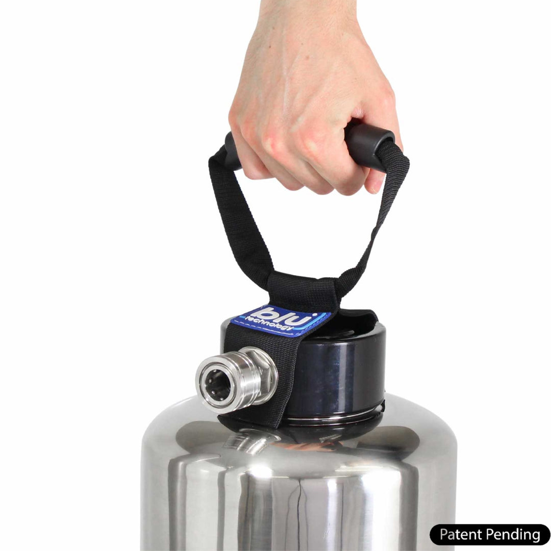 GoBluTech ELITE Portable Water Softener | Stainless Steel Housing, 10,000 Grain Resin, Stainless Steel Garden Hose Quick Connects