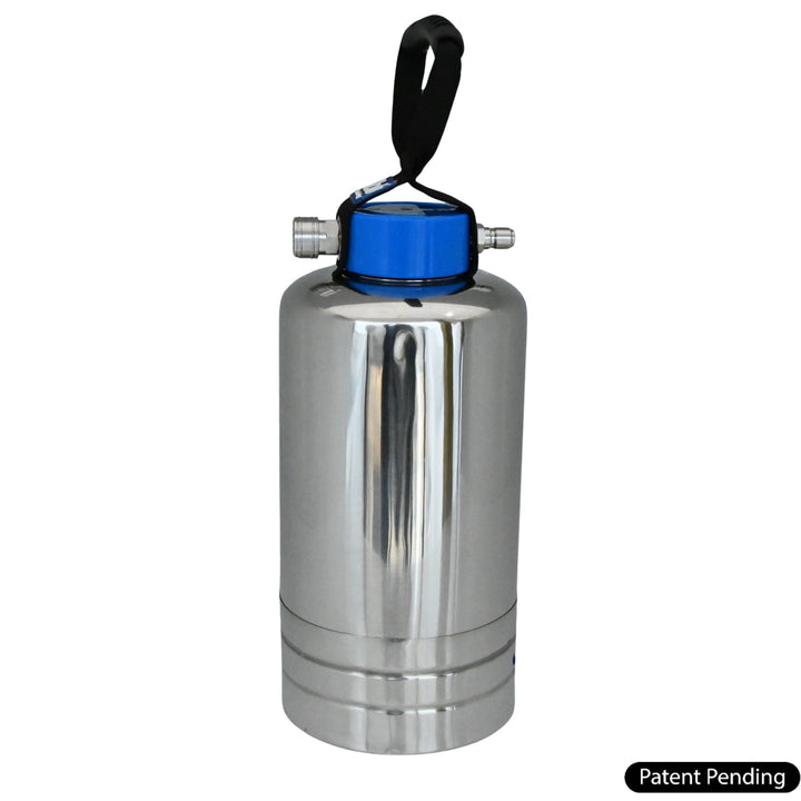 GoBluTech ELITE Portable Water Softener | Stainless Steel Housing, 10,000 Grain Resin, Stainless Steel Garden Hose Quick Connects