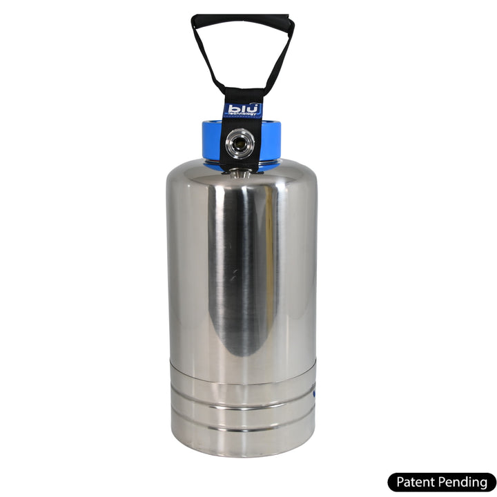 GoBluTech ELITE Portable Water Softener | Stainless Steel Housing, 10,000 Grain Resin, Stainless Steel Garden Hose Quick Connects