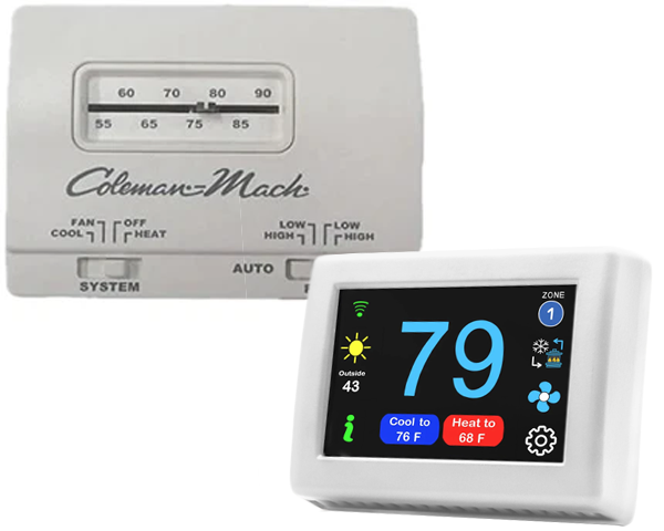 Micro-Air EasyTouch Digital RV Thermostat Replacement For Coleman Mach Replacement - 12 VDC Only - WiFi and Bluetooth Enabled