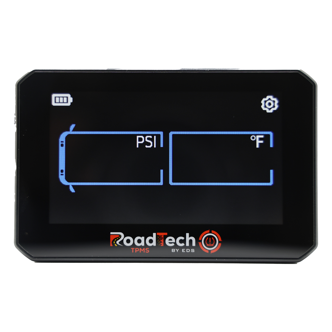 RoadTech TPMS Kit 4-12 Flow Through Sensors – Tire Pressure Monitoring System for RVs, Trailers & Tow Vehicles
