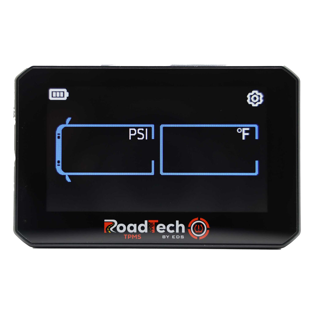 RoadTech TPMS Kit 4-12 Flow Through Sensors – Tire Pressure Monitoring System for RVs, Trailers & Tow Vehicles