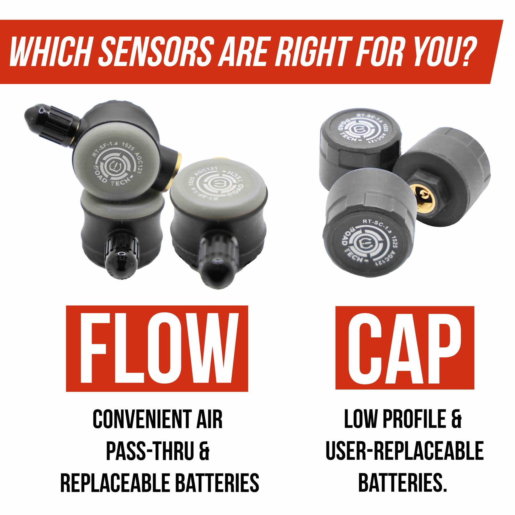 Roadtech 2 Pack Cap Sensors - Includes Sensors Only – TechnoRV