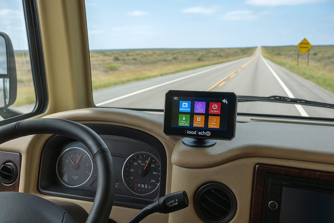 RoadTech TPMS Kit 4-12 Flow Through Sensors – Tire Pressure Monitoring System for RVs, Trailers & Tow Vehicles