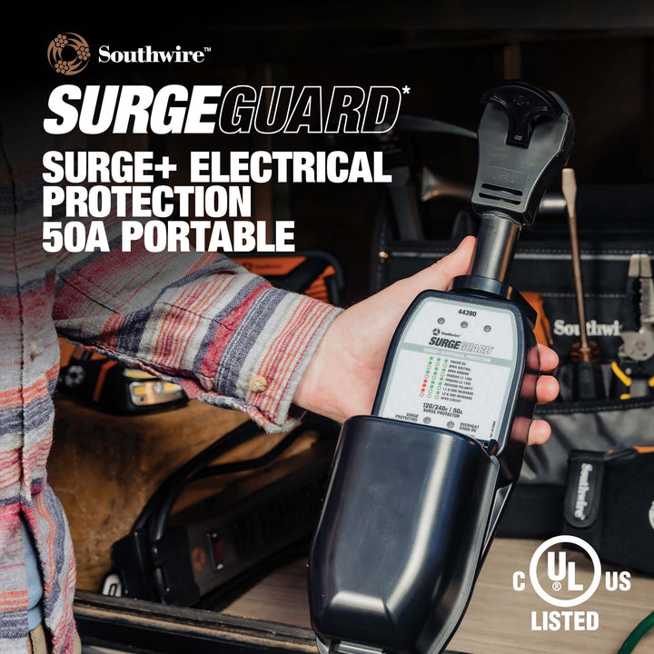 Surge Guard 44390 Portable Surge Protector with Enhanced Diagnostics - 50 AMP