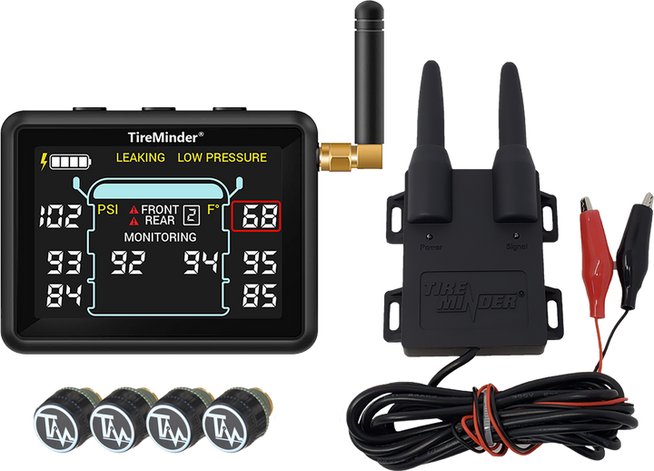 TireMinder i10 RV TPMS with 4, 6, 8, 10, or 12 CAP Sensors