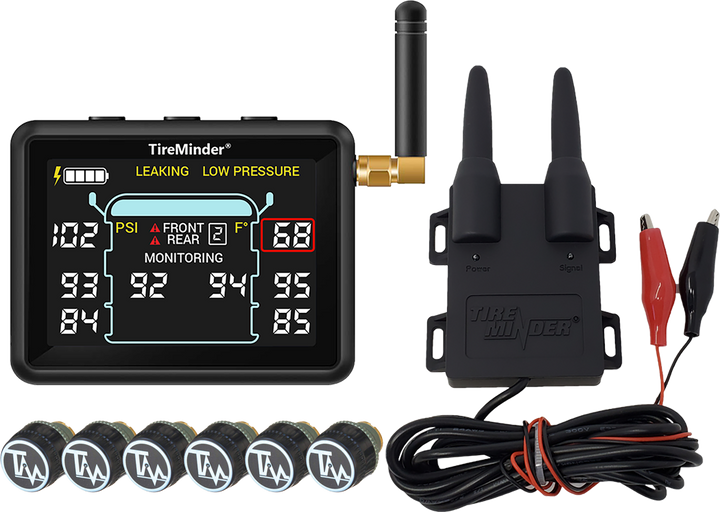 TireMinder i10 RV TPMS with 4, 6, 8, 10, or 12 CAP Sensors