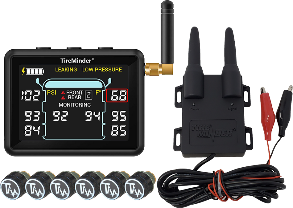 TireMinder i10 RV TPMS with 4, 6, 8, 10, or 12 CAP Sensors