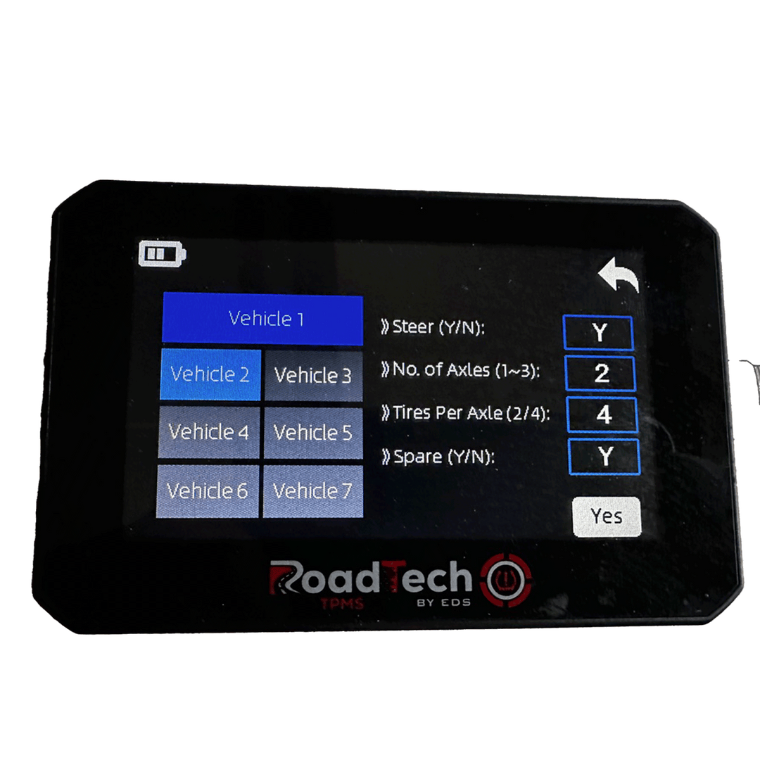 RoadTech TPMS Kit 4-12 Cap Sensors – Tire Pressure Monitoring System for RVs, Trailers & Tow Vehicles
