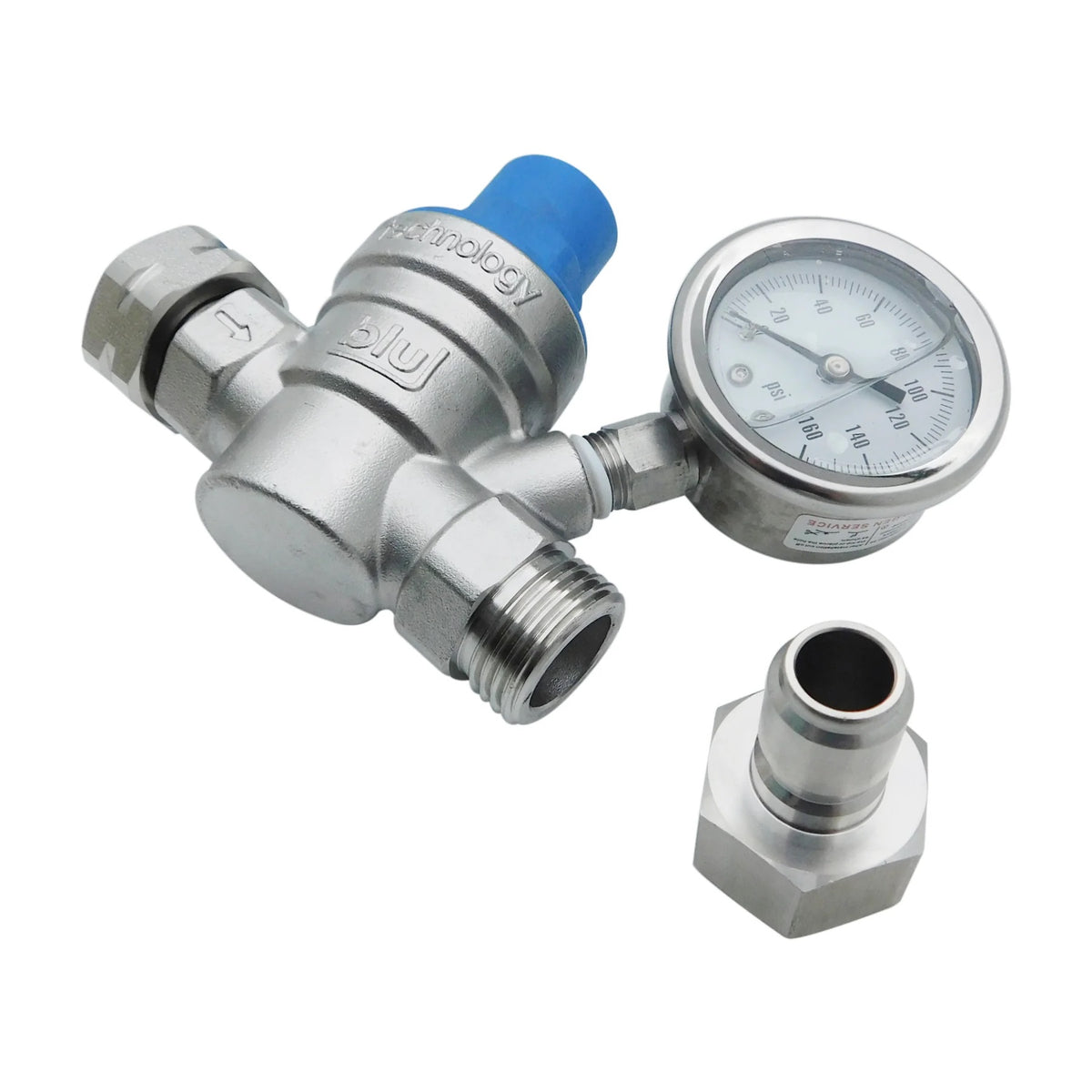 GoBluTech Stainless Steel Quick Connect Pressure Regulator, with 160 P ...