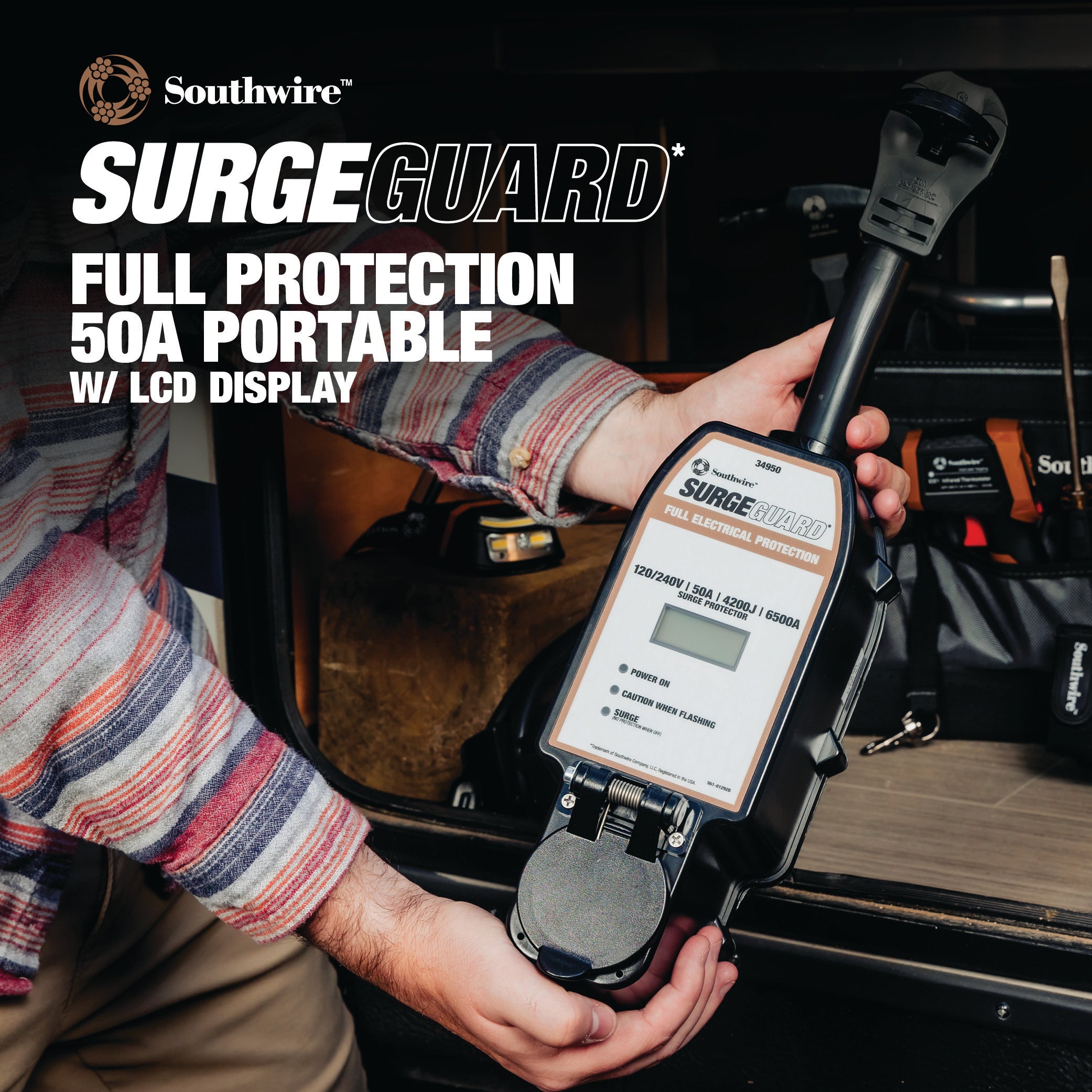 50A Surge Guard Portable Total Electrical Protection 34950 – TechnoRV