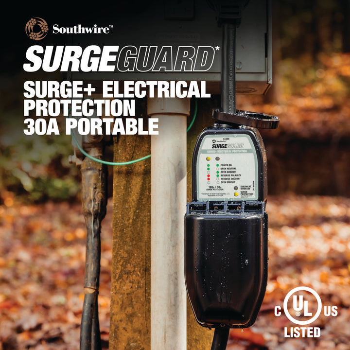 Surge Guard 44380 Portable Surge Protector with Enhanced Diagnostics - 30 AMP
