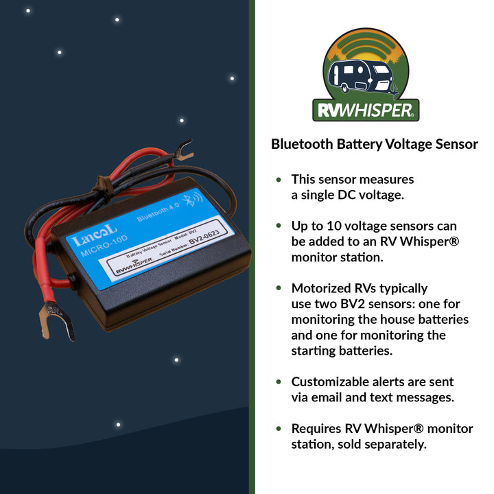 RV Whisper® Bluetooth Battery Voltage Sensor