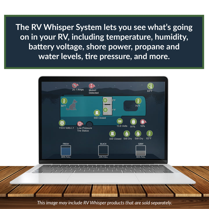 RV Whisper® Monitor Station with 1 Temperature Sensor