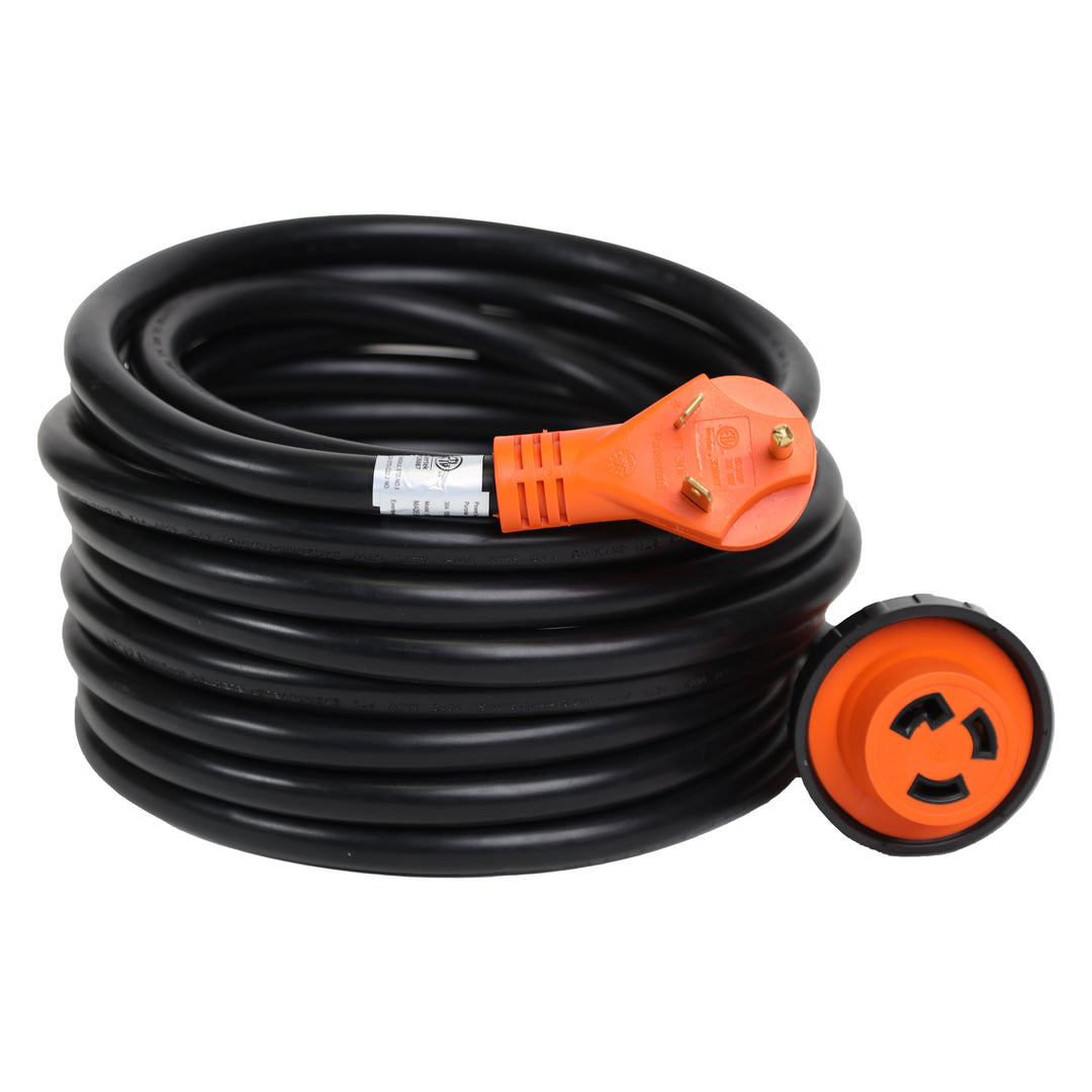 25FT 30AMP RV Power Extension Cord With Twist Lock Connector 10/3 STW