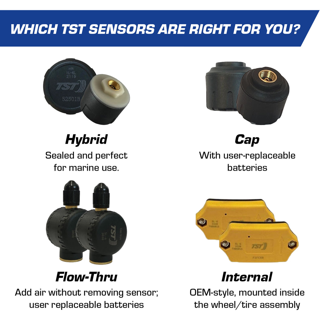 TST 507 TPMS with 2 to 6 HYBRID Sensors and COLOR Display
