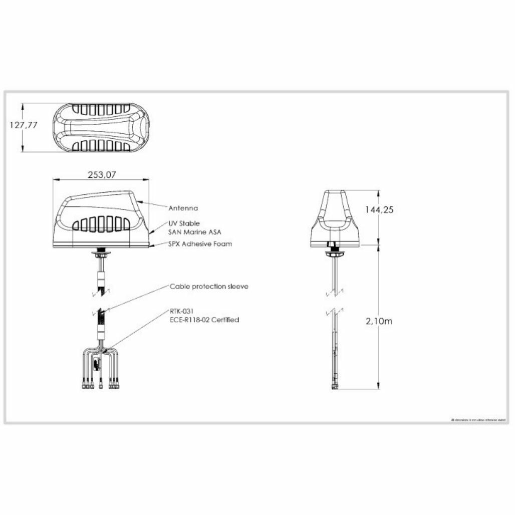 Poynting MIMO-3-17 5G / LTE / GPS / WLAN Antenne - 7in1