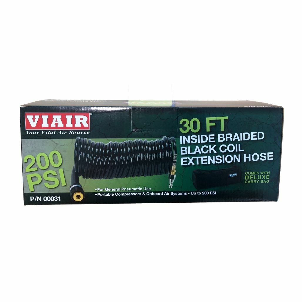 VIAIR 30-foot 200-PSI extension air hose packaging
