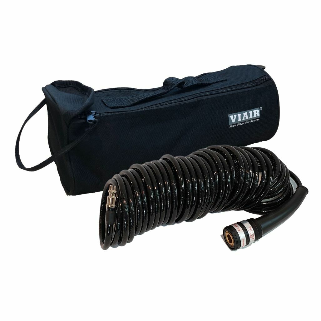 VIAIR 30-foot black braided extension air hose with carry bag